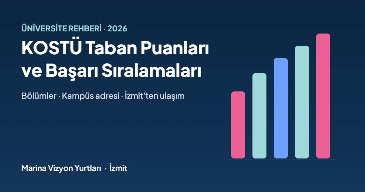 KOSTÜ taban puanları ve başarı sıralamaları rehberi
